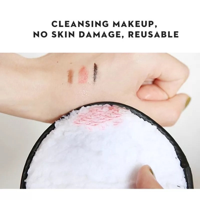 3Pcs Reuseable Microfiber Cloth Pads Facial Makeup Remover.