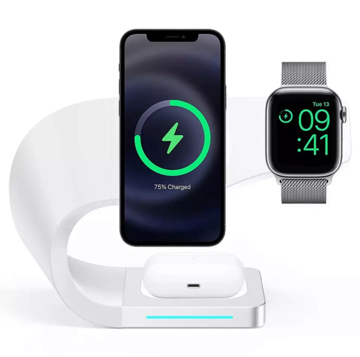 3 in 1 Wireless Chargers Stand For iPhone 13,12 Pro Max Mini Magnetic Charging Dock Station For Airpods Pro Apple watch Charger